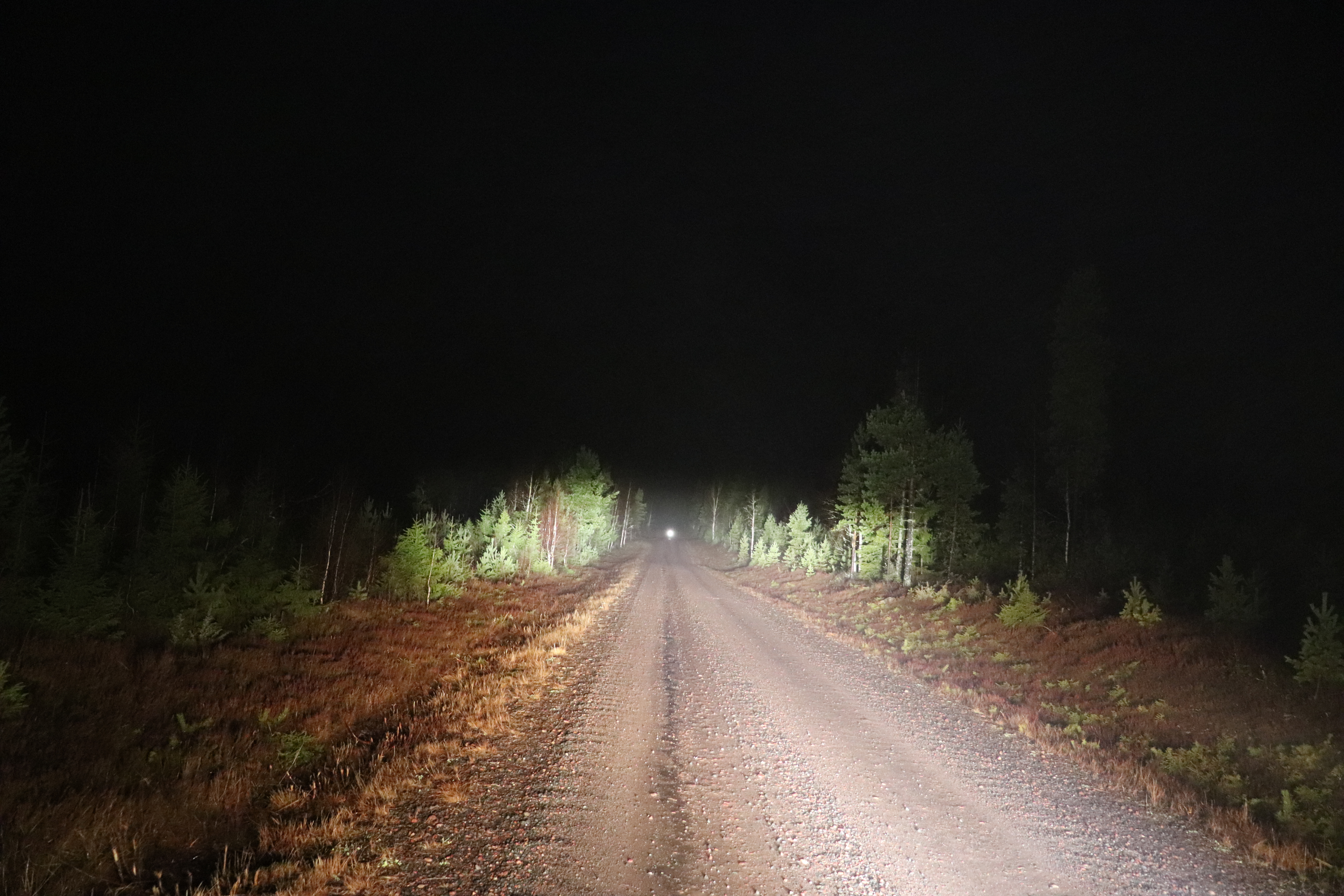 Mörk grusväg lyses upp 