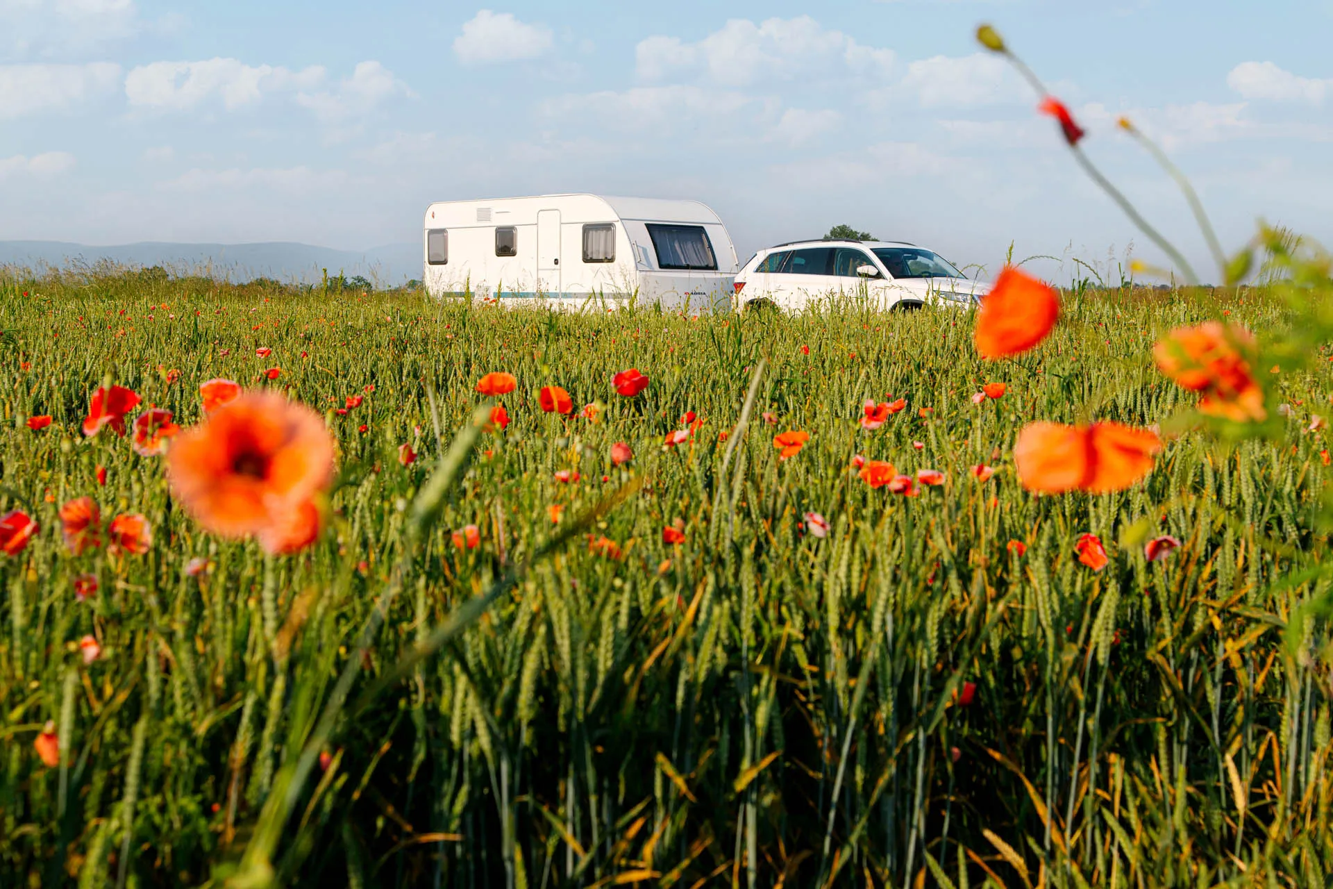 Adria Aviva campingvogn med praktiske detaljer for familiereiser.