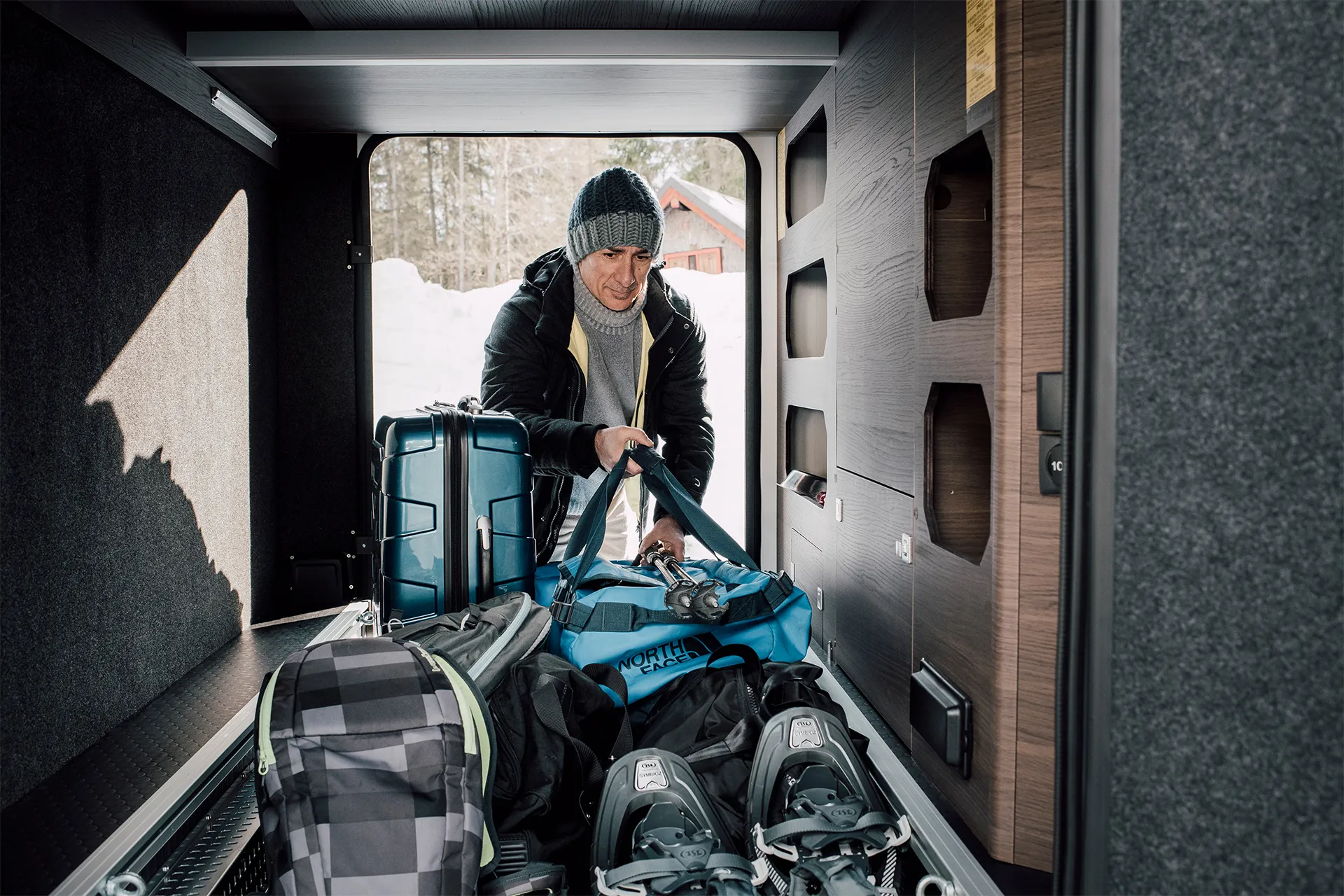 God plass i garasjen på Adria-bobilen