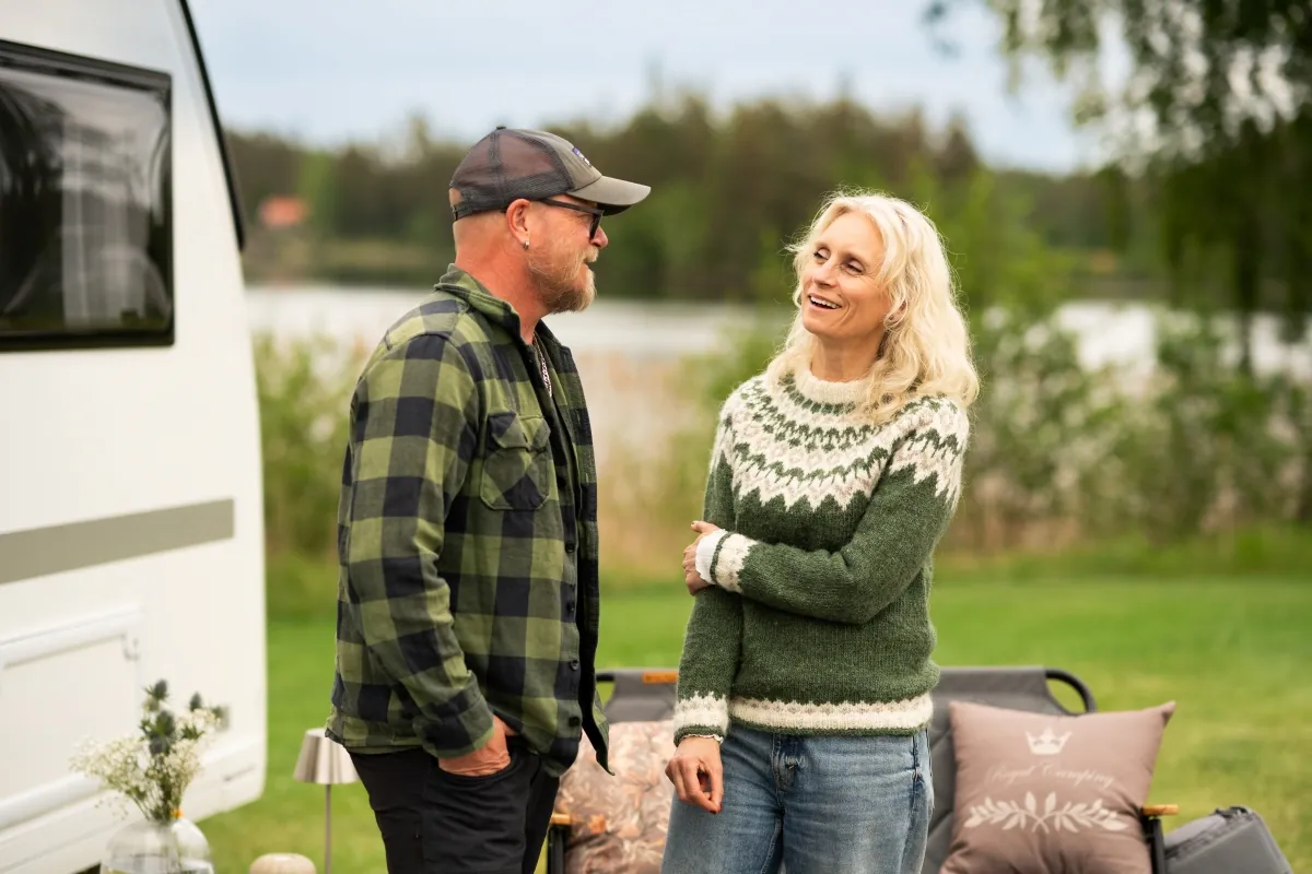 Adria Husvagn på höstcamping